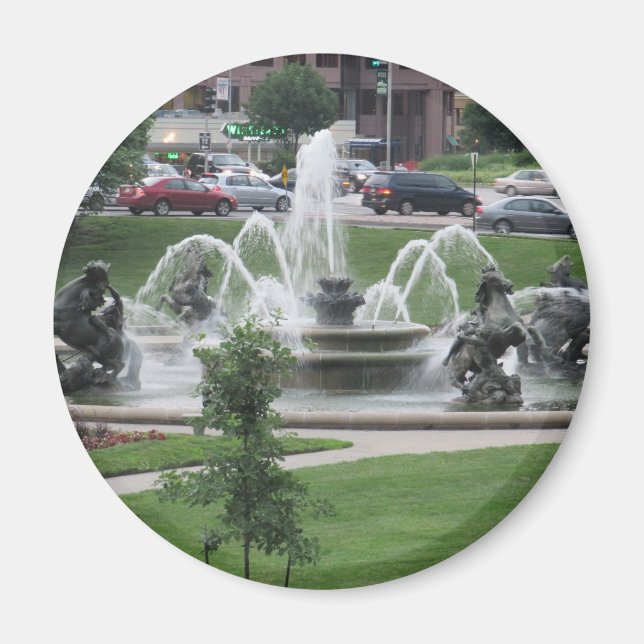 Kansas City Plaza Springbrunnen Magnet (Vorne)