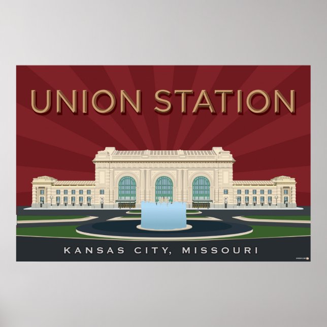 Kansas City Sehenswürdigkeiten: Gewerkschaft Stati Poster (Vorne)