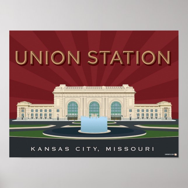 Kansas City Sehenswürdigkeiten: Gewerkschaft Stati Poster (Vorne)