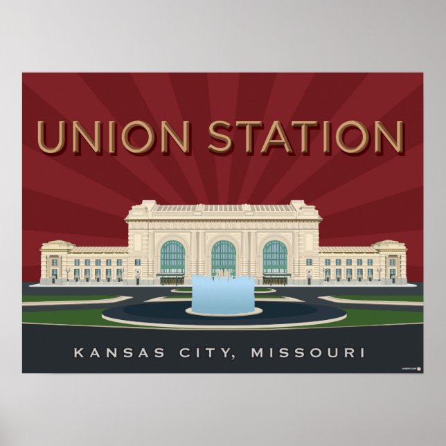 Kansas City Sehenswürdigkeiten: Gewerkschaft Stati Poster (Vorne)