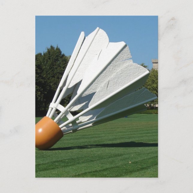 Kansas City Shuttlecock auf dem Rasen Postkarte (Vorderseite)