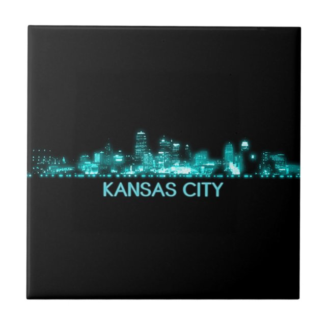 Kansas City Skyline Fliese (Vorderseite)