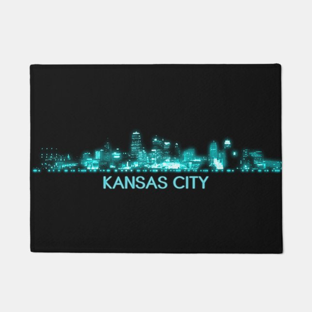 Kansas City Skyline Fußmatte (Vorderseite)
