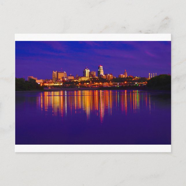 Kansas City Skyline Postkarte (Vorderseite)