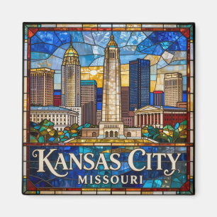 Kansas City Skyline und Liberty Memorial 🏛️ Magnet