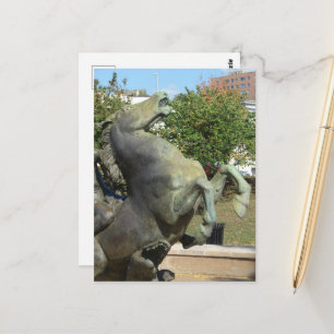 Kansas City Springbrunnen Pferd im Herbst Postkarte