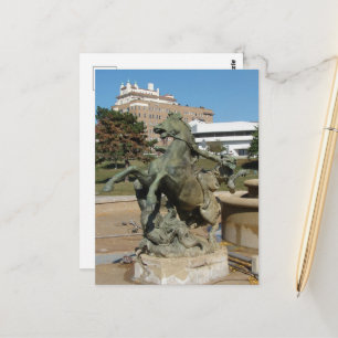 Kansas City Springbrunnenpferd im Herbst Postkarte