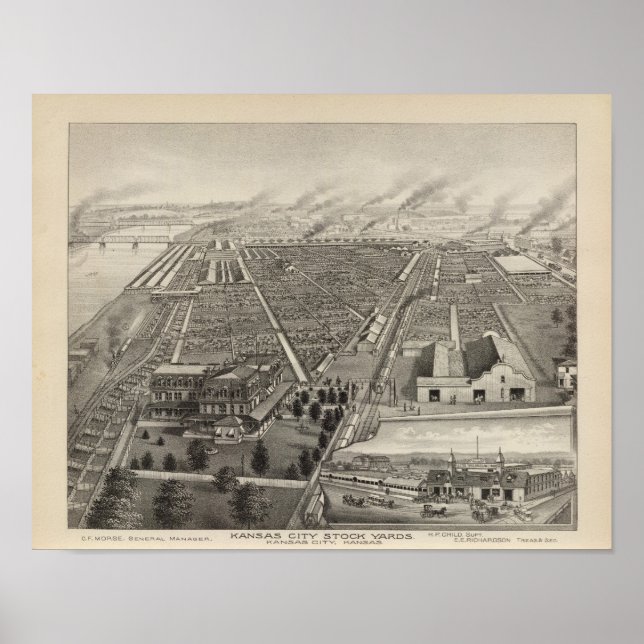 Kansas City Stock Yards, Kansas City, Kansas Poster (Vorne)