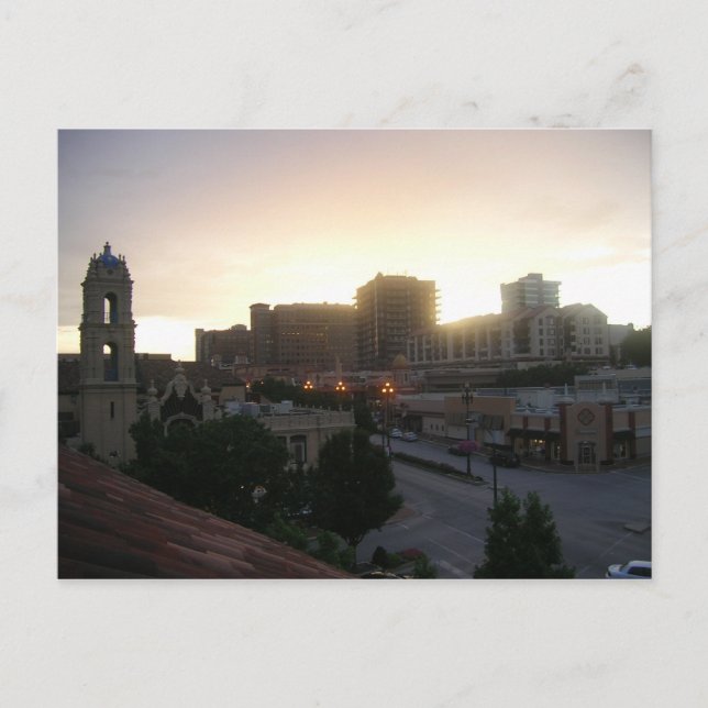 Kansas City Sunset Postkarte (Vorderseite)