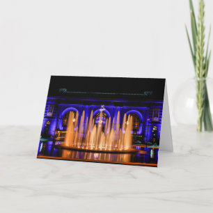 Kansas City Union Station at Night Greeting Card Karte