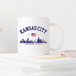 Kansas City Vintage Skyline | Patriotic Missouri Kaffeetasse