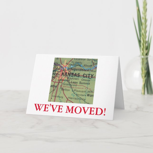 Kansas City We have Moved address faire-part (Devant)