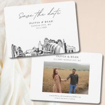 Kansas City Wedding Modern Save the Date