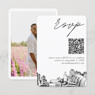 Kansas City Wedding Modern UAWG QR Code Begleitkarte