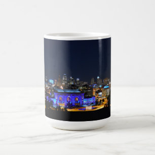 Kansas- CityGewerkschafts-Station im Blau Kaffeetasse