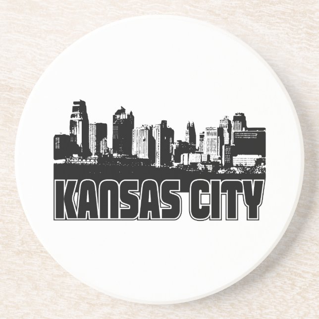 Kansas- CitySkyline Getränkeuntersetzer (Vorne)