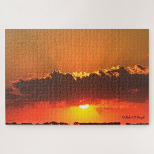 Kansas Colorful Sunset with Clouds Puzzle