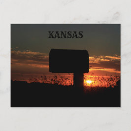 Kansas Country Mailbox Silhouette carte postale