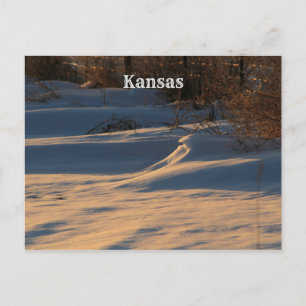 Kansas Country Snow Drivers Post Card Postkarte