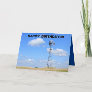 Kansas Country Windmill Grußkarte Karte