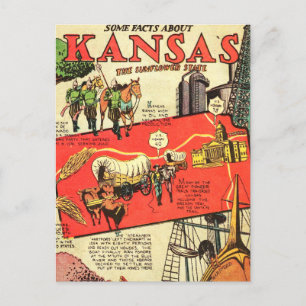 Kansas der Sonnenblumenstaat Postkarte