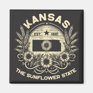 Kansas Der Staat der Sonnenblumen Magnet