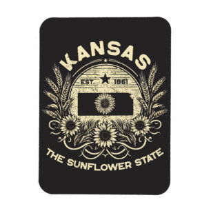 Kansas Der Staat der Sonnenblumen Magnet