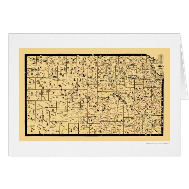 Kansas-Eisenbahn-Karte 1897 (Vorderseite (Horizontal))