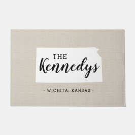 Kansas Family Monogram Staat Doormat Fußmatte