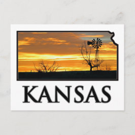 Kansas Farm Windmill Postkarte