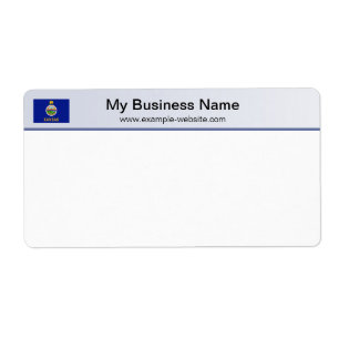 Kansas Flag Header Shipping Label