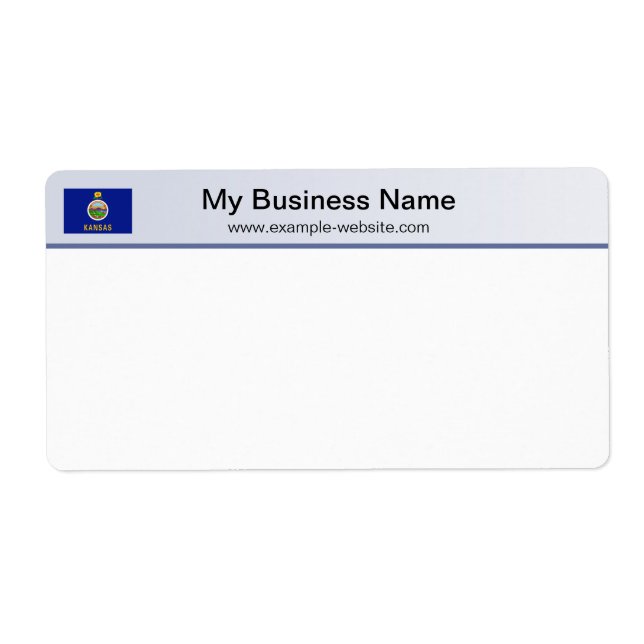 Kansas Flag Header Shipping Label (Vorne)