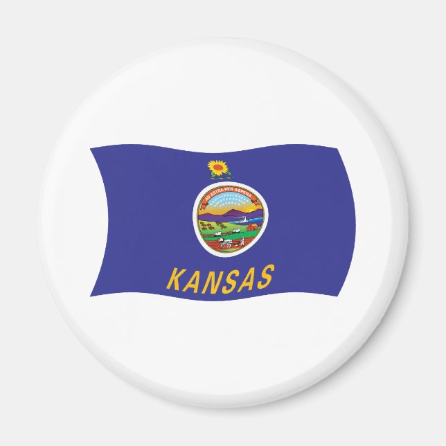 Kansas Flag Magnet (Vorne)