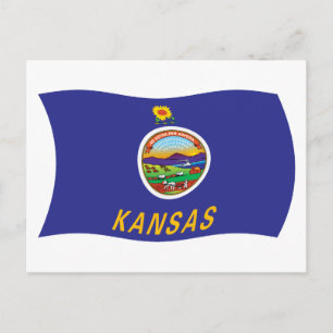 Kansas Flag Postcard Postkarte