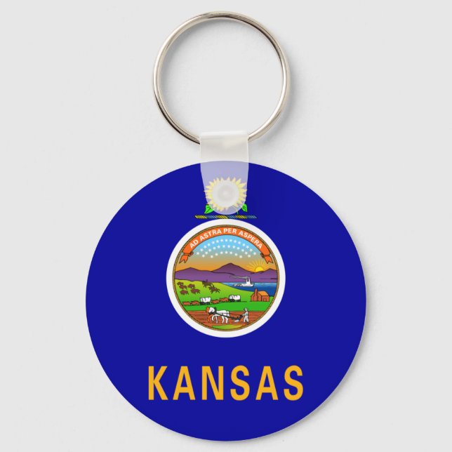 Kansas Flag Schlüsselanhänger (Vorderseite)