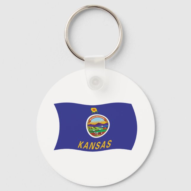 Kansas Flag Schlüsselanhänger (Vorderseite)