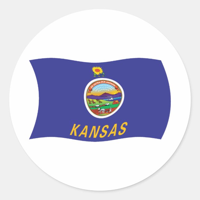 Kansas Flag Sticker (Vorderseite)