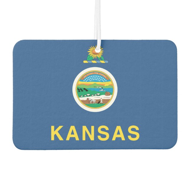 KANSAS-Flagge - Autolufterfrischer (Vorderseite)
