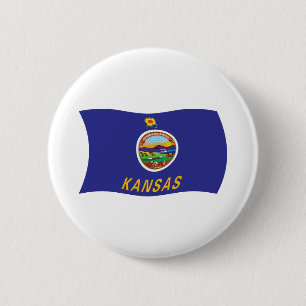 Kansas-Flagge-Button Button