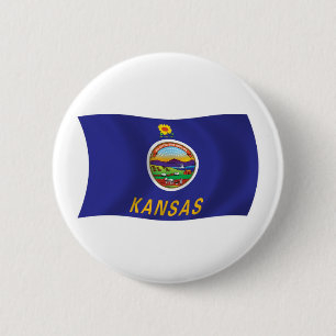 Kansas-Flagge-Button Button