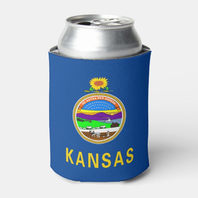 Kansas-Flagge Dosenkühler (Kanne Vorderseite)