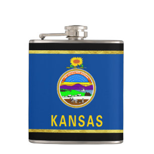 Kansas-Flagge Flachmann