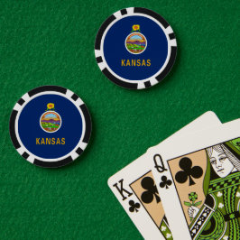 Kansas-Flagge, Flagge von Kansas Pokerchips