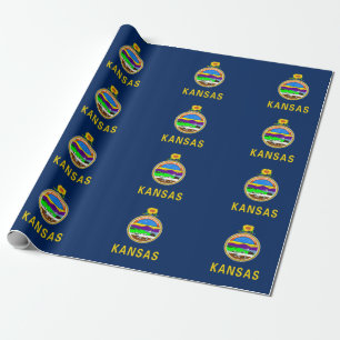 Kansas-Flagge Geschenkpapier