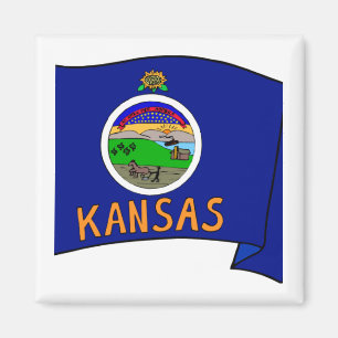 Kansas-Flagge Magnet
