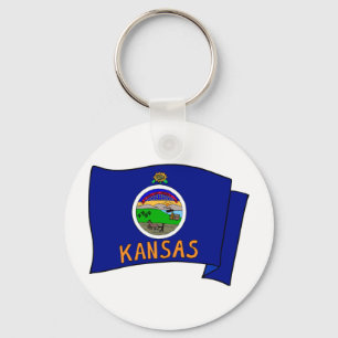 Kansas-Flagge Schlüsselanhänger