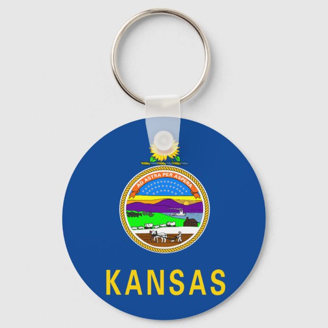 Kansas-Flagge Schlüsselanhänger (Vorderseite)