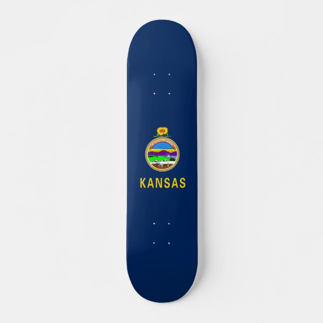 Kansas-Flagge Skateboard (Vorne)