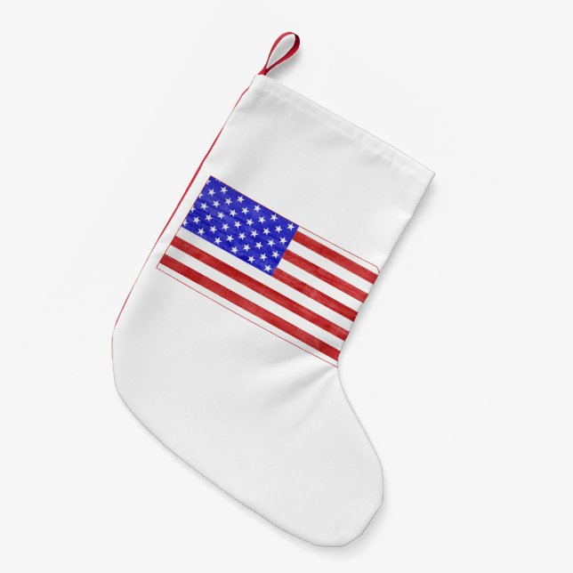 Kansas formte amerikanische Flagge Kleiner Weihnachtsstrumpf (Vorderansicht (hängend))