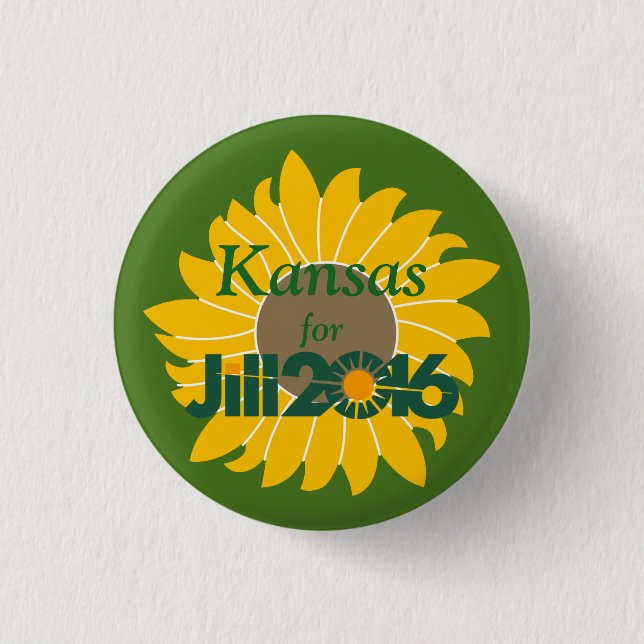 Kansas für Knopf Jill Stein Button (Vorderseite)